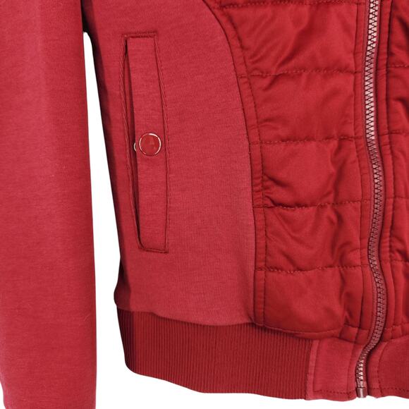 Zara Man Red Quilted Zip Front Cardigan Sweater Jacket Size Medium - Picture 4 of 4